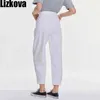 Lizkova Spring White Jeans Donna Vita alta Harem Pants Mujer Pantalones Plus Size Casual Streetwear Vaqueros 211129