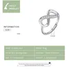 Infinito amor familia para siempre anillo de dedo ajustable tamaño libre anillos 925 plata esterlina moda claro CZ joyería SCR579 211217