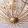 Ceiling Lights American Antique Wrought Iron Lamp Dining Room Bedroom Corridor Entrance Crystal