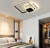 Plafonnier Led moderne avec télécommande pour salle à manger chambre cuisine lustre carré rond noir/blanc luminaire