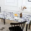 Tryckt bordsdukstrång matsal elastisk bordsduk dammkåpa bröllopsfest dekoration heminredning