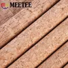 Meetee 90x140cm 0.5mm Pure Natural Cork Leather Fabric Wood Grain Cloth Soft Material Background Shoes Handbag Decor Crafts