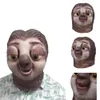 Nuova natura bradipo maschera in lattice traspirante animale pieno faccia testa maschera di travestimento di Halloween maschera del vestito operato del partito del costume di Cosplay Y200103