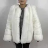 가짜 모피 가을 겨울 코트 여성 의류 고품질 오버 코트 플러스 크기 두꺼운 따뜻한 긴 코트 여성 210928