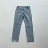 Синие, черные, новые стильные мужские потертые брюки с белыми рваными заплатками, узкие байкерские джинсы скинни, 2021ss2160