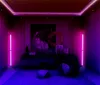 Moderne LED-vloerlamp RGB-lichten Kleurrijke slaapkamer Eetkamer Sfeer Verlichting 360 graden Club Home Indoor Decor Standing Light