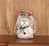 2021 HW424 Cheerleader Natale Borsa di mele Regalo Sacchetti di caramelle Vecchio uomo Pupazzo di neve Articoli di lino imitazione