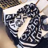 Fashion designer winter cashmere scarf women 2022 Big Size Print Foulard letter Ring luxury scarfs 180-65cm Scarves thick bandana