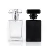 2021 30ml Black/Clear Square Glass Essential Oil Perfume Bottle Mist Pump Spray Bottle Liquid Toiletry Diffuse Container