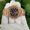 Excellent Perfect Watches men Wristwatches BPF 40 5mm 5980 5980 1R-001 Rose Gold Black Dial Chronograph Top CAL CH 28-520 C Moveme297q