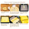 Tavalar Omlet Pan, Yapışmaz Japon Tamagoyaki Tava Antiği Antiği Saplı Dikdörtgen Yumurta Kızartma Spatula