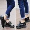 Nowa Wiosna Letnie Buty Dla Dzieci Dla Chłopców Dziewczyny Brytyjski Styl Casual Sneakers PU Skórzane Mody Mieszkania Oddychające Sukienka dla dzieci Buty