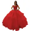 2022 moda amarelo quinceanera vestidos fora do ombro vestido de baile de baile de baile tule plissado applique frisado princesa camisa doce 16 vestido formal