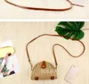 Damestas Semicircle Mini Messenger Straw Geweven Casual Mode Rotan Beach Tassen