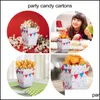 Gift Wrap Event & Party Supplies Festive Home Garden 48Pcs Paper Popcorn Boxes Colorf Printing Snack For Kids Birthday Drop Delivery 2021 7J