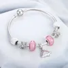 Coração líquido elefante flor encantos cute rosa cristal bracelete para mulheres pulseiras pendentes pulseiras românticas jóias menina presente q0719