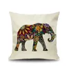 7 Style Elephant Gedrukt Kussensloop Mooie Cartoon Olifanten Kussensloop Kleurrijke Prairie Dieren Handgeschilderde Olifish Decor Couch Cover Liene Lien