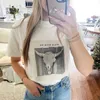 Goat Head Print Graphic Tees Women Summer Short Sleeve O Neck Cotton Chic T Shirt Casual Vintage Hippie Shirts Tops 210720
