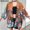 2021 japanische Frau Kimono Strickjacke Cosplay Hemd Bluse für Frauen Vintage Japanische Yukata Weibliche Sommer Strand Robe Kleidung X0723