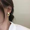 Fashion Gold Round Alloy Earring For Women Statement Korean Geometric Drop Earrings Wedding Jewelry Accessories