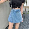 Shorts femminile Summer's Summer Short Short Short Domenne Donne a vita alta Jeans Fashion Korean Chic Mini Saia Jupe Femme