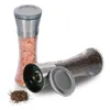 Rostfritt stål Saltpeppar Grinders Refillerbar Salt / Spice Shakers med justerbara grova fabriker - Lätt rena keramiska slipmaskiner 19 V2