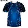 PLstar Cosmos Puce électronique Hip Hop tshirt Hommes / femmes 3d machine impression t-shirts Été à manches courtes tee Top Harajuku Punk Style 210629