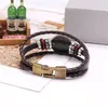Bracelet Yinyang Bracelets en cuir multicouche Bracelet manchette pour femmes hommes bijoux de mode volonté et sable