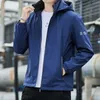 Jas mannen waterdicht ademend hooded casual lente herfst uitloper windjack toerisme berg regenjas mannelijke kleding 210811