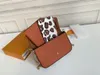Classic Luxury designer handbag Pochette Felicie Bag Genuine Leather Handbags Shoulder Leopard wallet Clutch Tote Messenger Shopping Purse with box 3colors