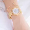 Avanadores de pulso Mulheres assistem Top Brand Quartz Full Diamond Stainless Stone Ladies Golden Fashion Watches Girls impermeáveis ​​para feminino 2021