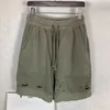 Summer Hip Hop Men's shorts Joggers Broken Hole Pants Male Trousers Solid Cotton Casual short 5Colors M-2XL B060201