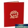 Handicraft 3D Up gratulationskort Peony Födelsedag Valentine Flower Mother Day Christmas Invitation Card Factory Expert Design Q2498680