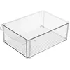 Kylskåpsarrangör Artefakter Plastiska rektangulära lådor förvaringslåda Akrylkök Rangement Food Container 201015