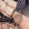 Högkvalitativ Mode Spinning Dial Women Es Quartz Designer Vattentät Armband med Rhinestone Crystal Ladies Watch