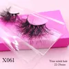 Cils de 25 mm de long Lashes Extra Longueur Fluffy Filks de vison Big Dramatic Volumn Fake Eye Cils Strip épais Faux Cons de cils entier7076903