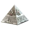 Cool Färgglada Metall Egypt Ashtray Luxury Portable Innovativ Design Pyramid Dekoration Dry Herb Tobak Cigarett Rökning Hållare Bracket DHL