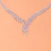 Earrings & Necklace Fashion Rhinestone Two-piece Wedding Dress Accessories Temperamental Bridal Jewelry Set Party Banquet