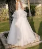 2021 Elegante weiße Brautkleider, A-Linie, Spitze, appliziert, V-Ausschnitt, rückenfrei, bodenlang, Brautkleider Robe De Mariée