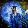82cm Hanfu Oiled Paper Paraply Regn Kvinnor POGGE PROP Bevis Band Antika Tassels Fan Paraguas Parasol 210721