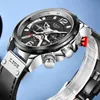 Lige Horloges voor Mens Quartz Polshorloge Luxe Merk Chronograaf Man Sport Klok Mode Waterdicht Lederen Heren Horloge 210527