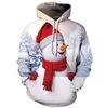 Mäns kvinnors hooded tröja överdimensionerad 3D-utskrift Unisex Funny Ugly Sweater Christmas Fall Winter Y1118