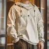 Maden Military Man Hoodies Hemd Casual Übergroße Homme Streetwear Hoodie Sweatshirt mit Seil Hip Hop Mantel Looose Drop 211106
