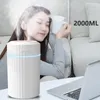 Olejki eteryczne Dyfuzory 2L Przenośny Nawilżacz USB Humidificador Fogger Mist Maker Kolorowa Lampa Aromaterapia Cicha Samochód Powietrza Odśnieżona ZL0368