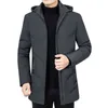 Veste d'hiver Hommes Parkas à capuche Manteau chaud Épaissir Zipper Outwear s s Marque Rembourré 211129