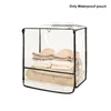 Boîtes de rangement Bacs Vêtements PVC Transparent Tenture murale Salle de bain Sac de douche Grandes poches Organisateur de cuisine Sac à main étanche