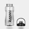 Wasserflasche Sport 3,8 l halbe Gallone mit Strohhalmgriff Mark Fitness Krug BPA-frei Reise Fahrrad GYM Trinkgeschirr botella de agua