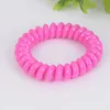 Hot-selling Telephone line hair ring rubber band large thin bracelet caterpillar black color hair tie DMFQ008 mix order Hair Rubber Bands