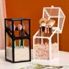 Transparente Glas-Kosmetikpinsel-Aufbewahrungsbox mit Perle, große Kapazität, Make-up-Organizer für Badezimmer, Kommode, Aufbewahrungsbehälter 210309