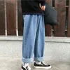 Jeans jambes larges pour hommes pantalon ample grande taille 5XL tendance Style coren tout assorti Harajuku Simple Ulzzang 0309
